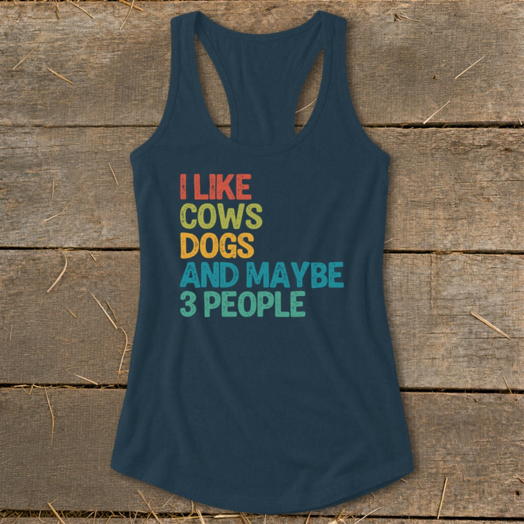 I Like Cows Racerback Tank