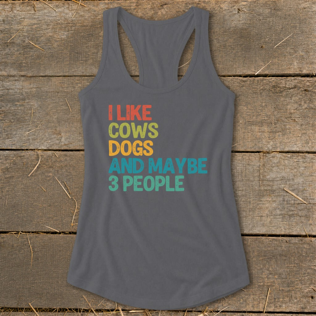 I Like Cows Racerback Tank