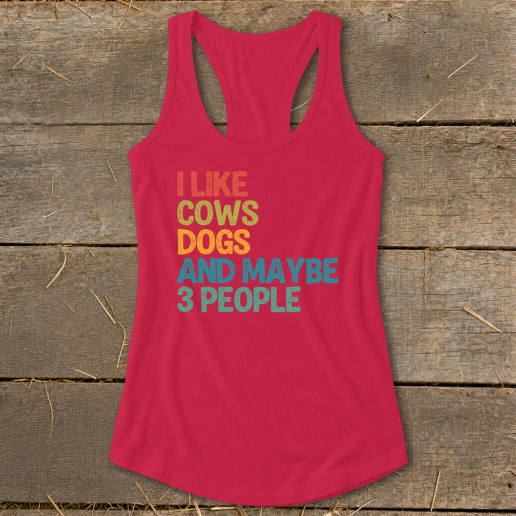 I Like Cows Racerback Tank