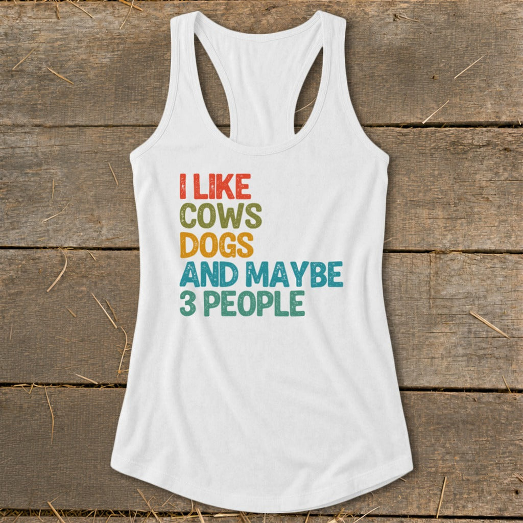 I Like Cows Racerback Tank