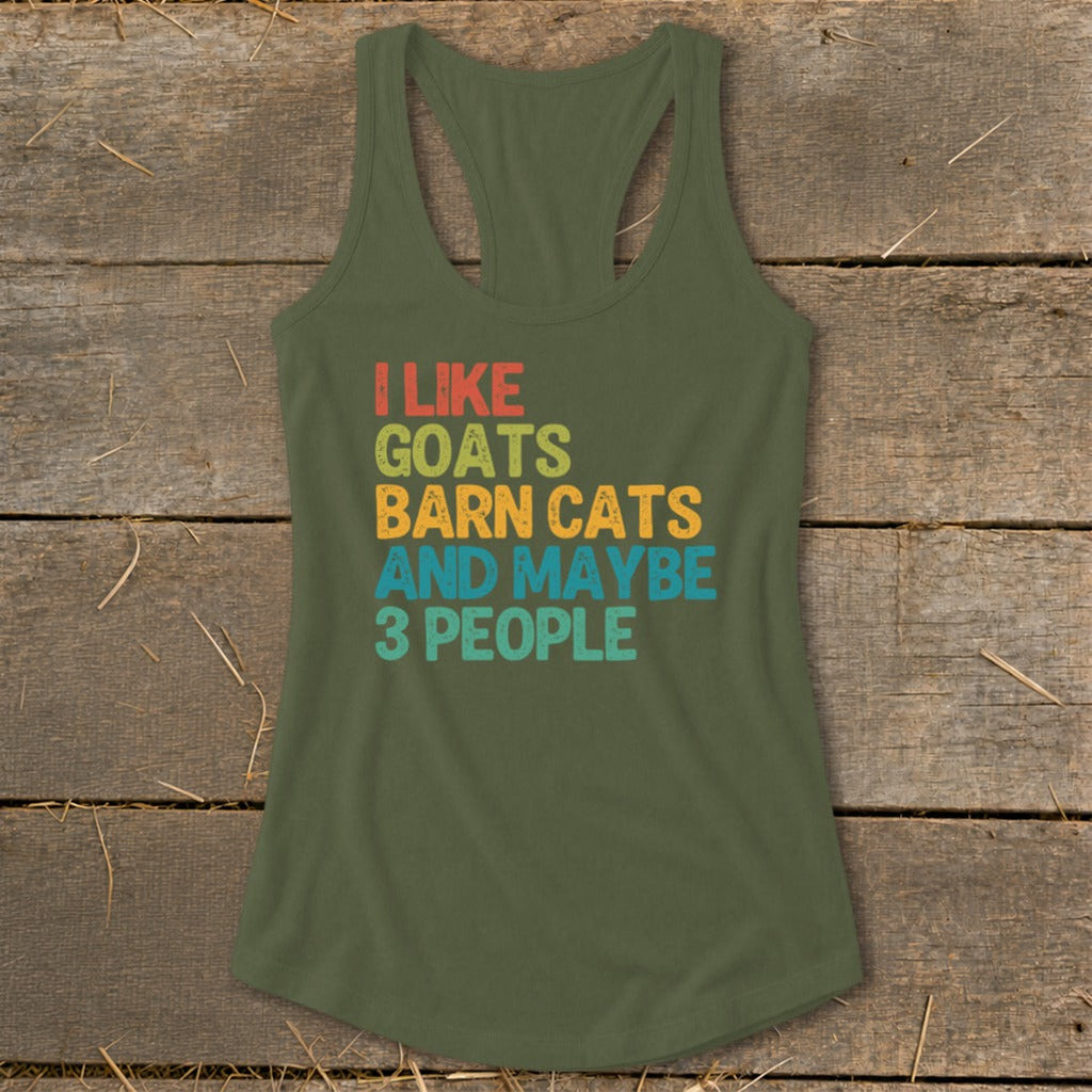 I Like Goats Racerback Tank