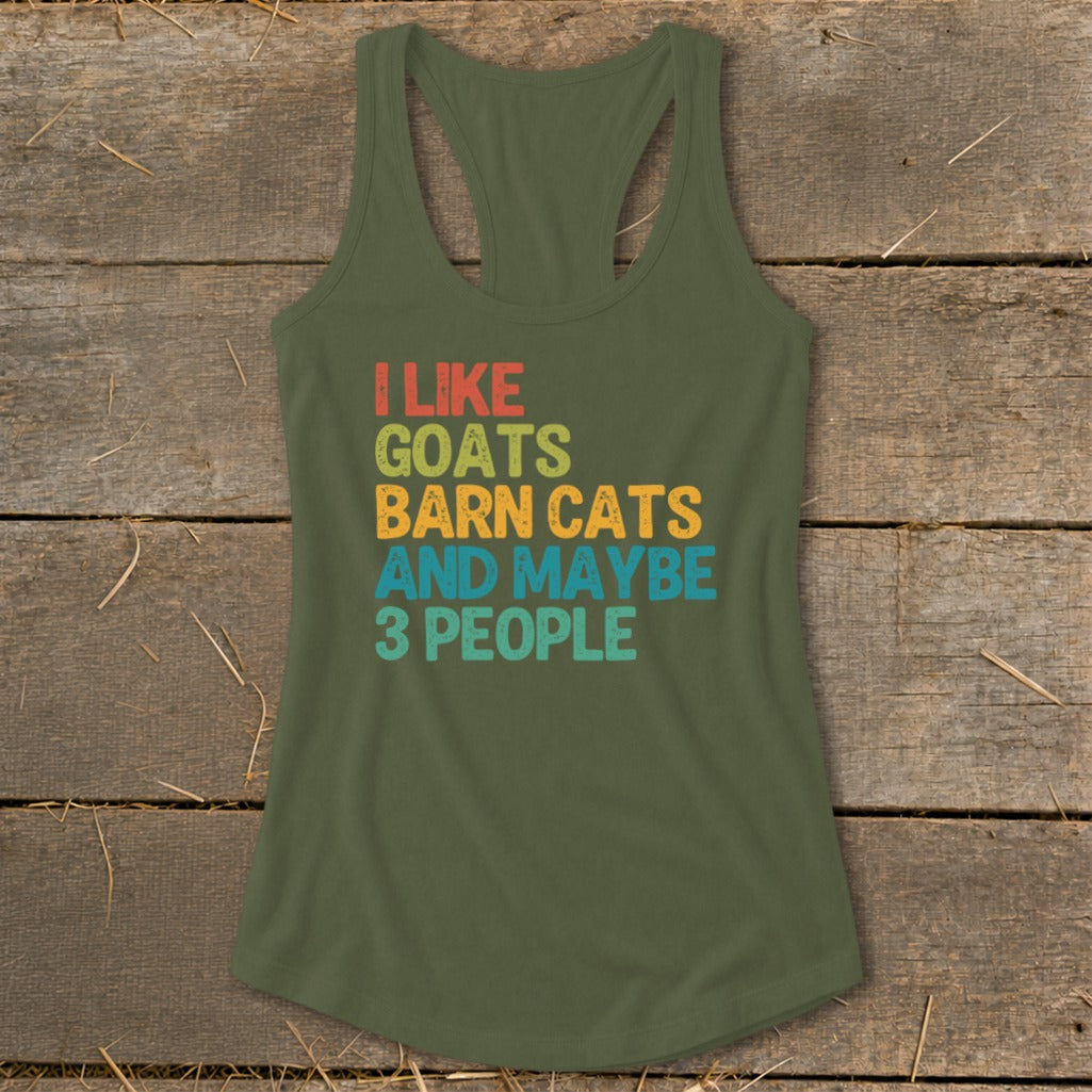 I Like Goats Racerback Tank