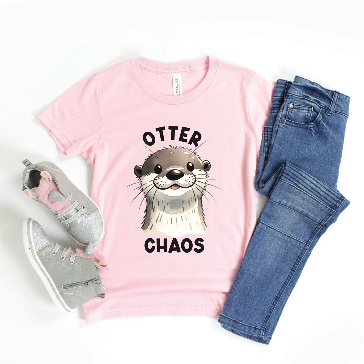 Otter Chaos | Youth Graphic Short Sleeve Tee product image 3