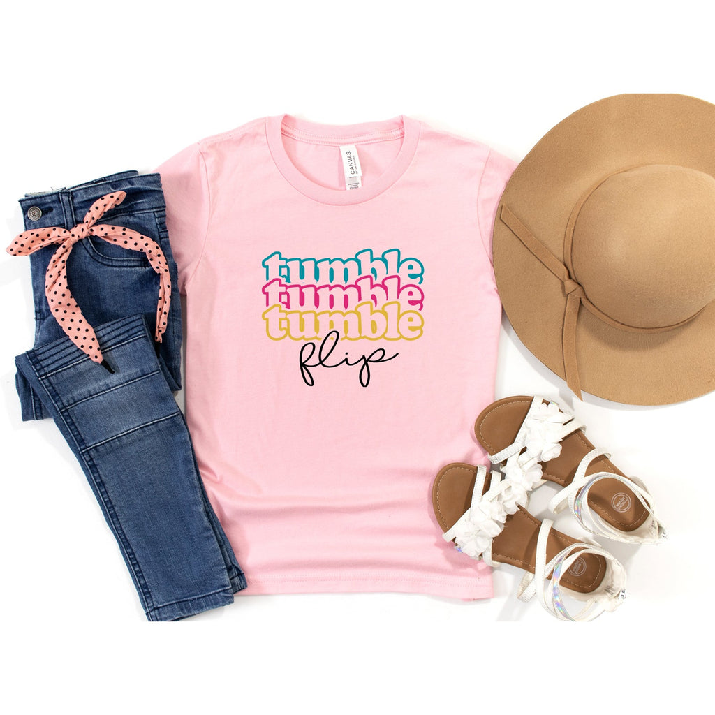 Tumble Flip Stacked | Youth Short Sleeve Crew Neck product image 3