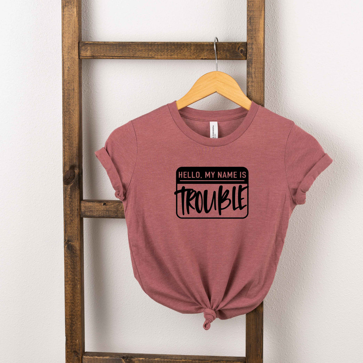 Hello My Name Is Trouble | Toddler Short Sleeve Crew Neck product image 2