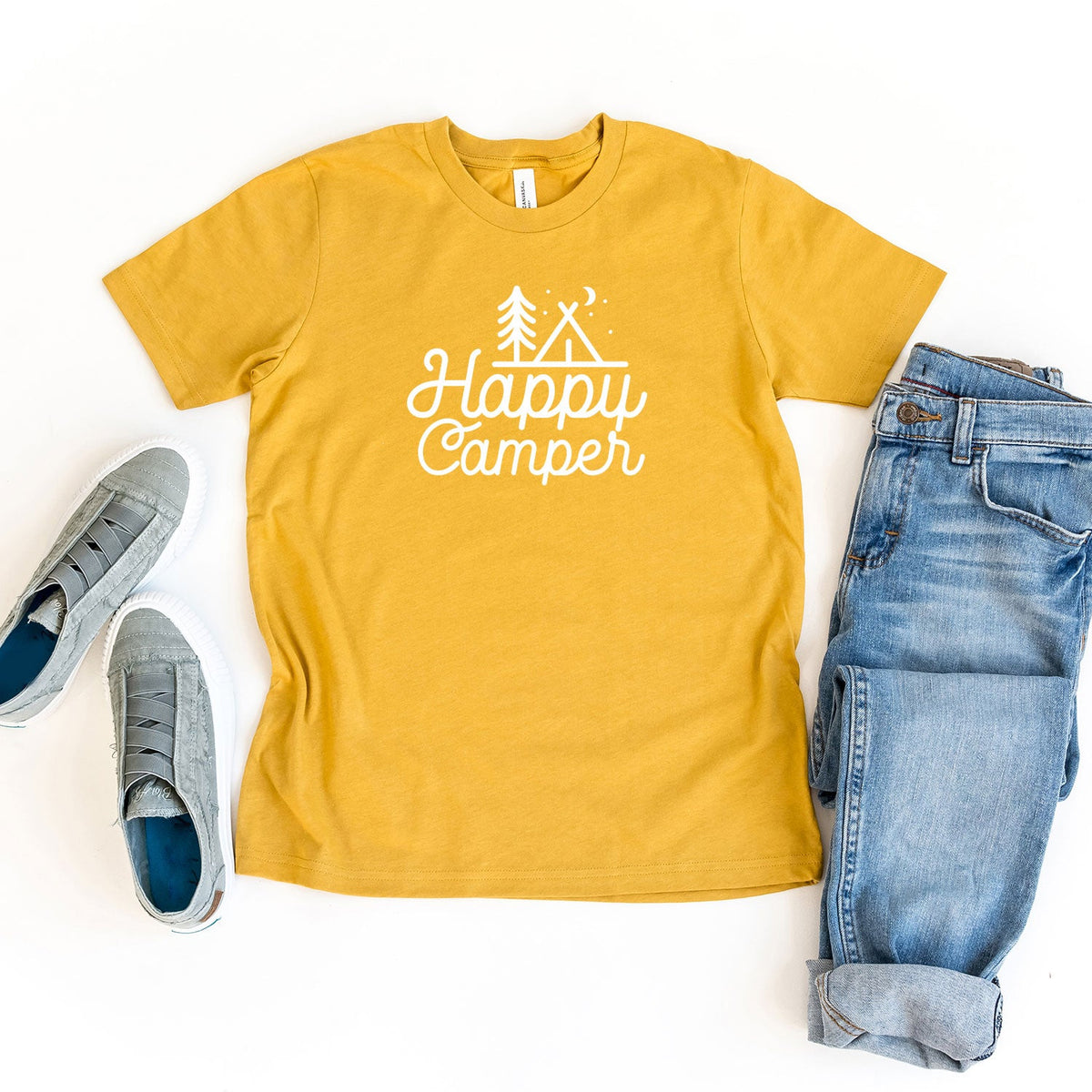 Happy Camper Tent | Youth Short Sleeve Crew Neck product image 1