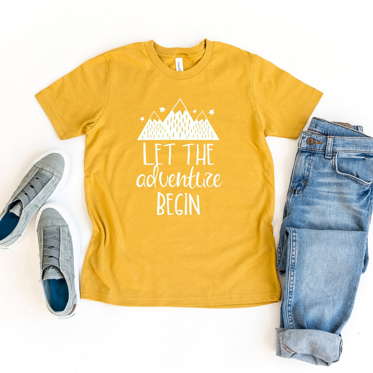 Let The Adventure Begin Mountains | Youth Short Sleeve Crew product image 1