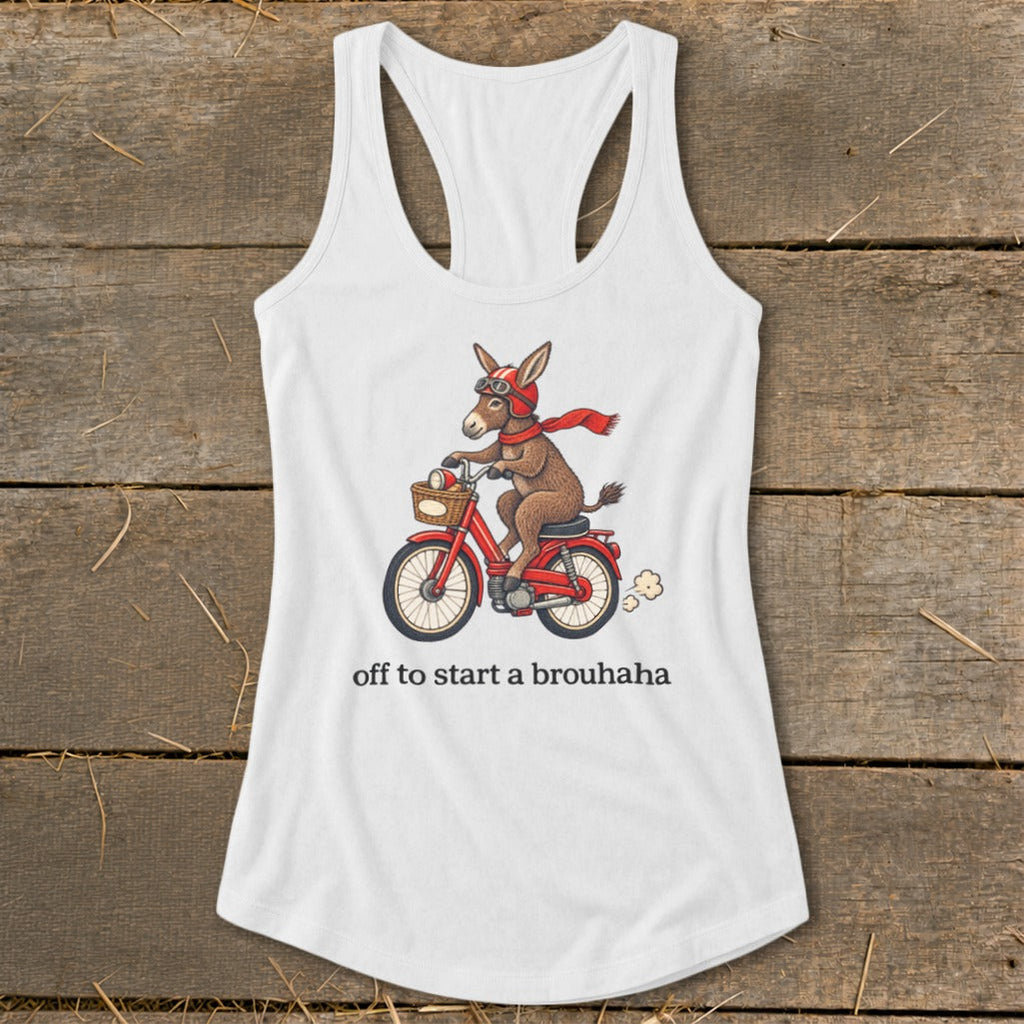 Off To Start a Brouhaha Racerback Tank