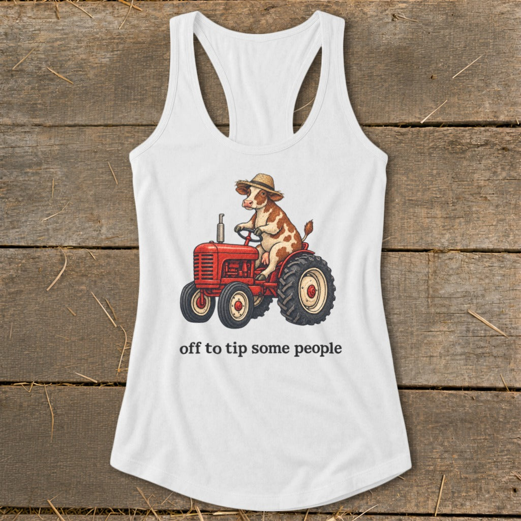 Off To Tip People Racerback Tank
