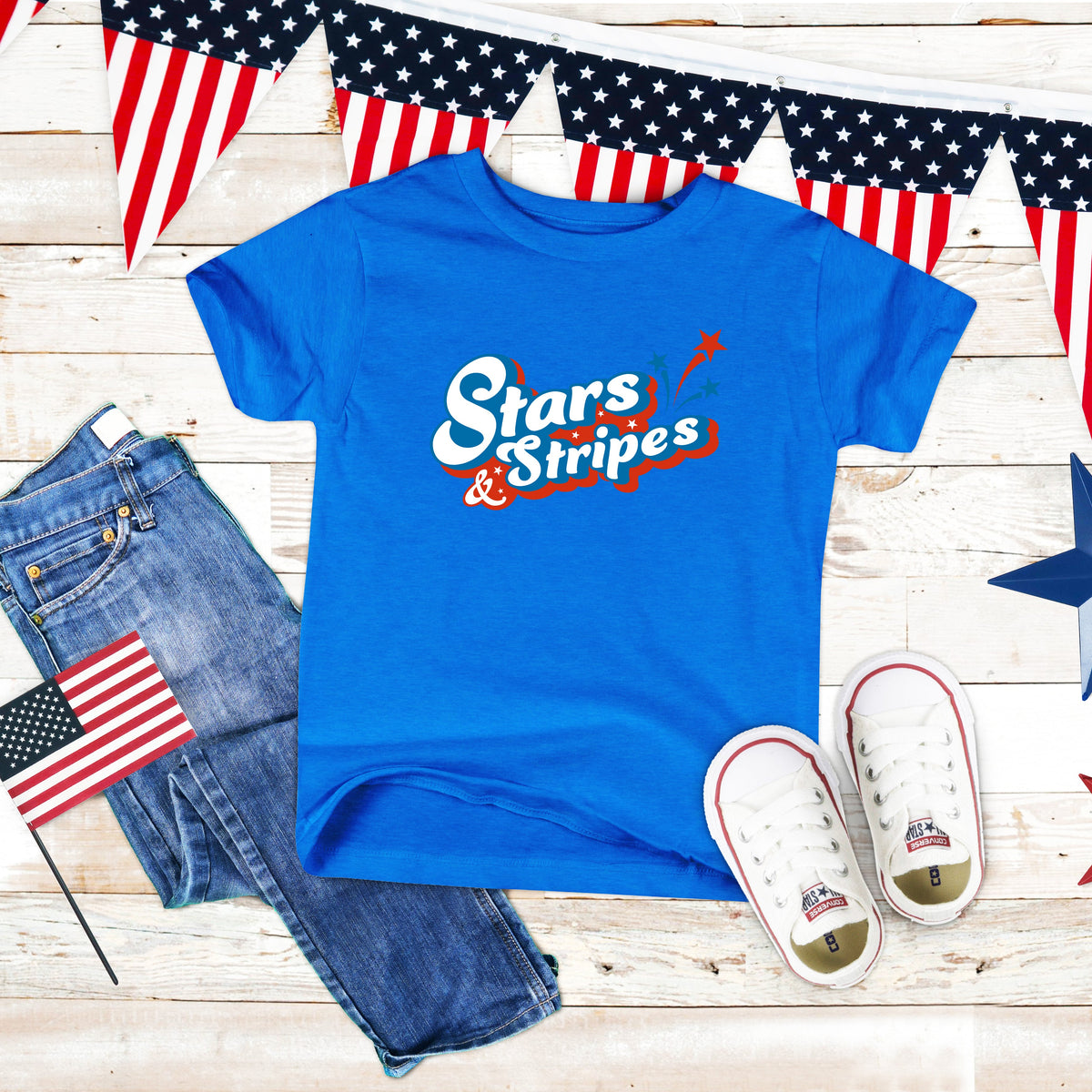 Stars and Stripes Firework | Youth Short Sleeve Crew Neck product image 2