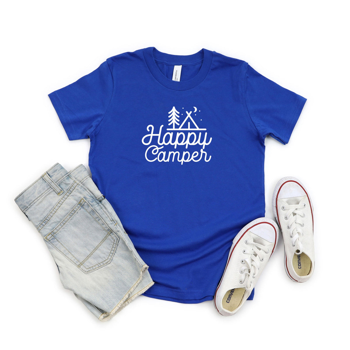 Happy Camper Tent | Youth Short Sleeve Crew Neck product image 3