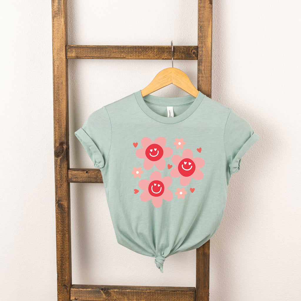 Hippy Flower Valentine | Youth Short Sleeve Crew Neck product image 4