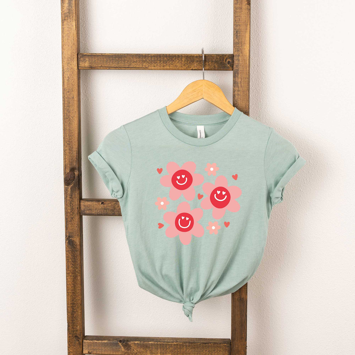 Hippy Flower Valentine | Youth Short Sleeve Crew Neck product image 4