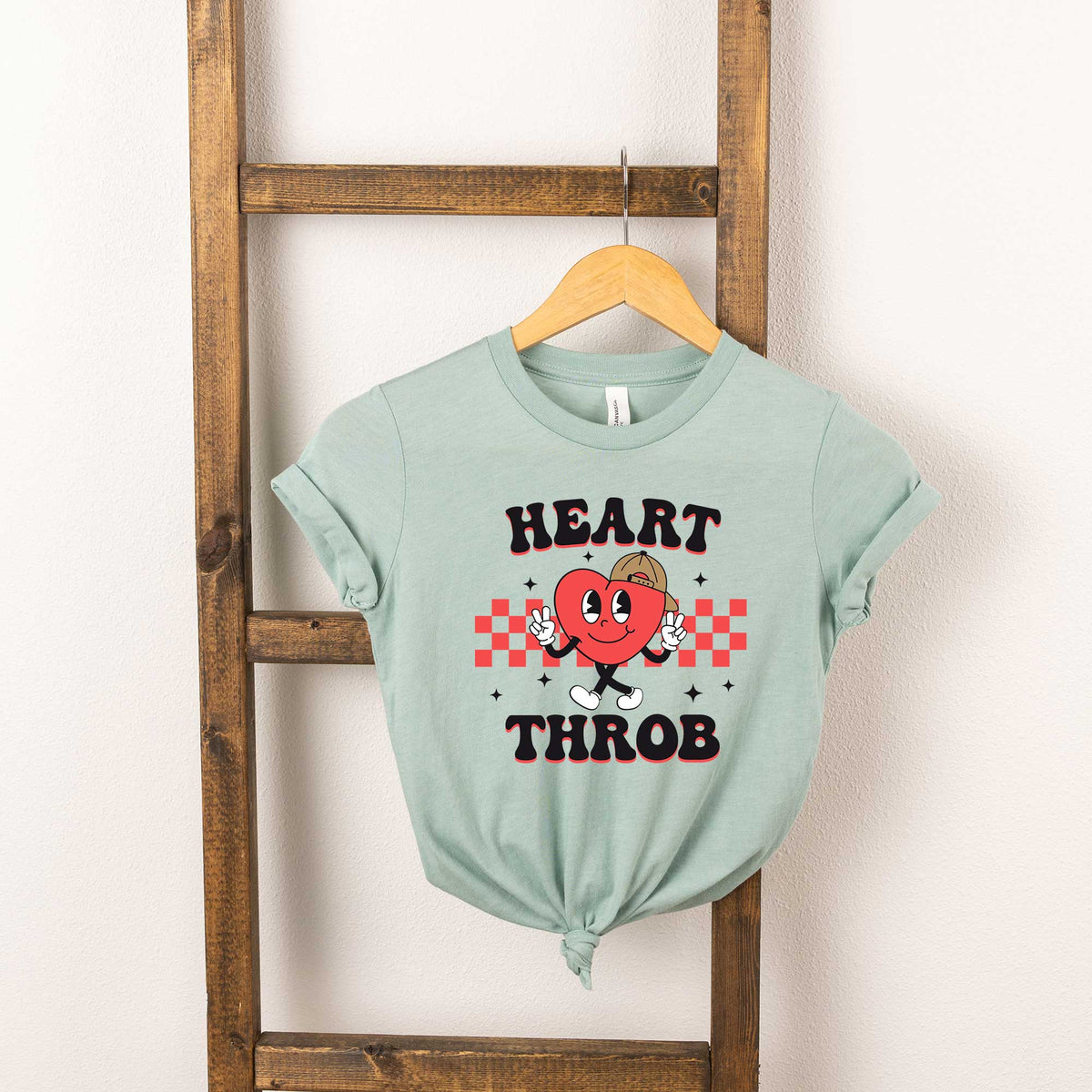 Checkered Heart Throb | Youth Short Sleeve Crew Neck product image 1