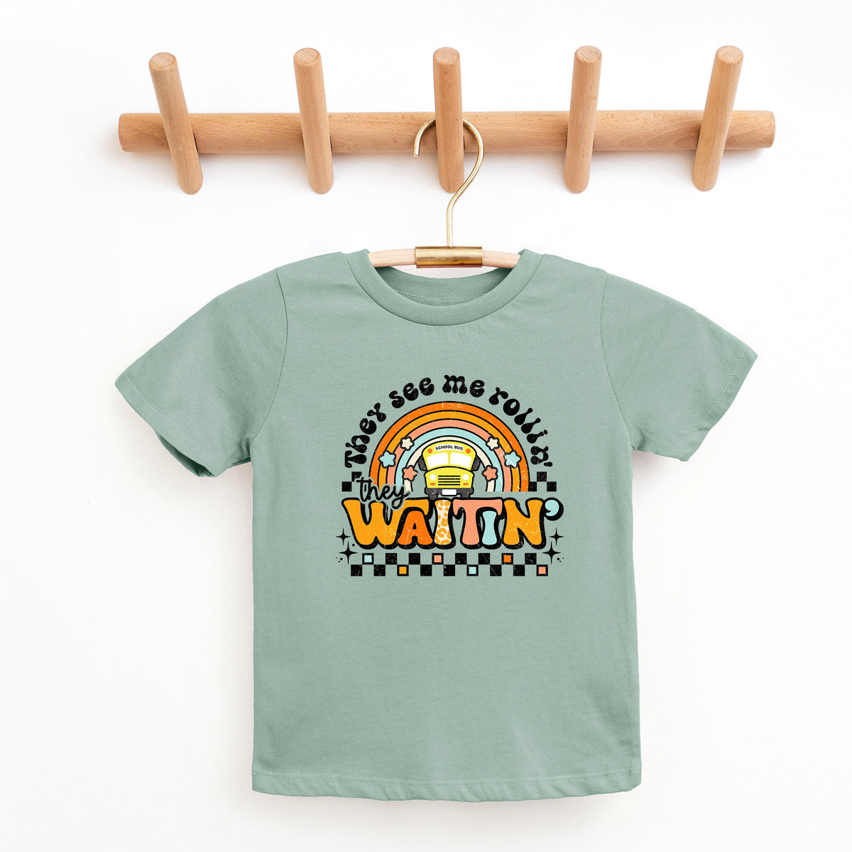 They See Me Rollin' Rainbow | Youth Graphic Short Sleeve Tee product image 4