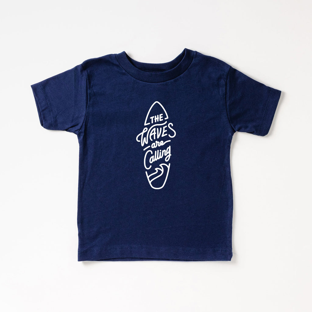 The Waves Are Calling Surf Board | Toddler Short Sleeve product image 1