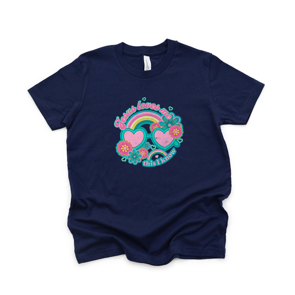Jesus Loves Me Sunglasses | Youth Short Sleeve Crew Neck product image 3