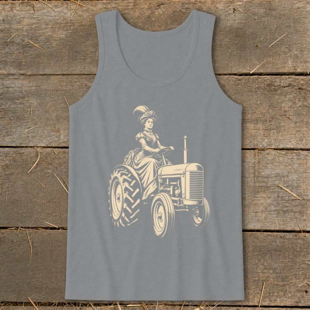 Victorian Lady on a Tractor Tank Top