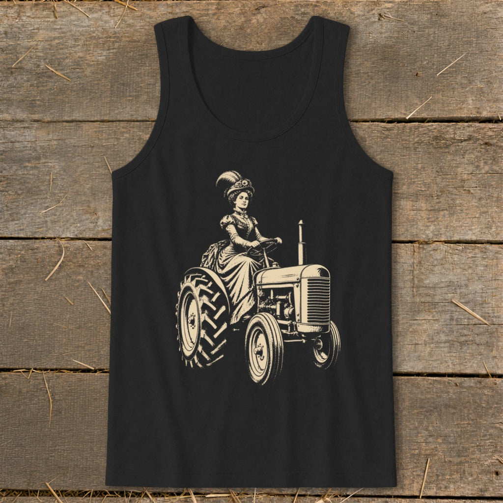 Victorian Lady on a Tractor Tank Top