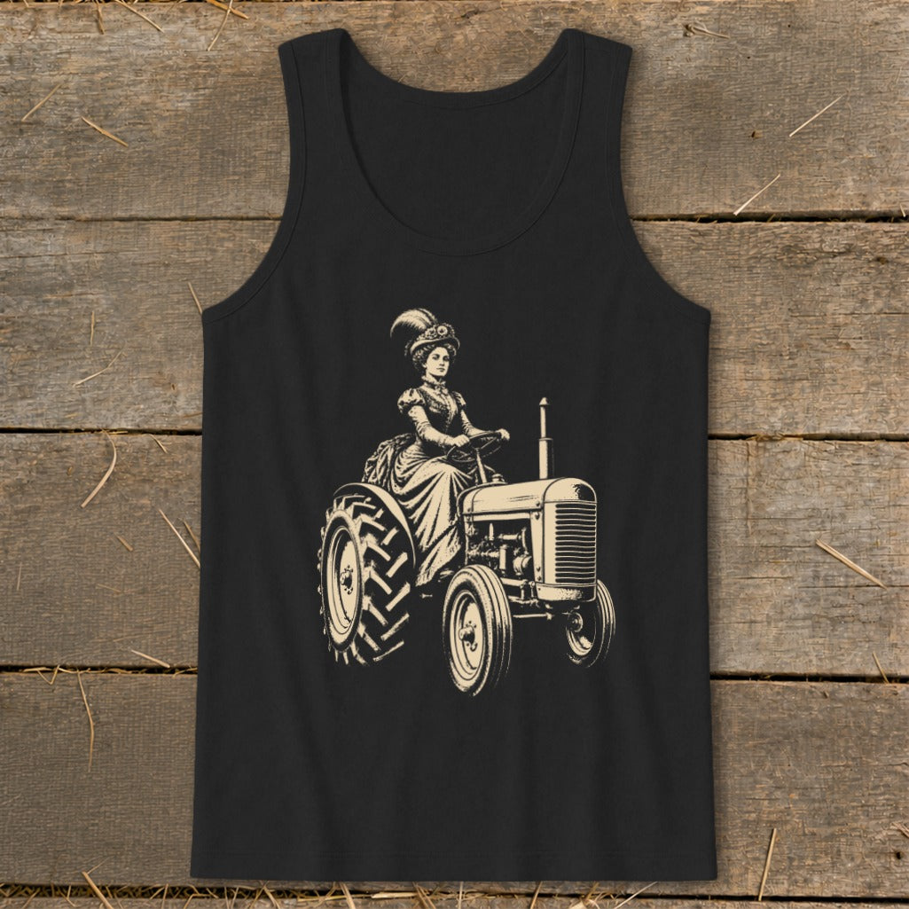 Victorian Lady on a Tractor Tank Top