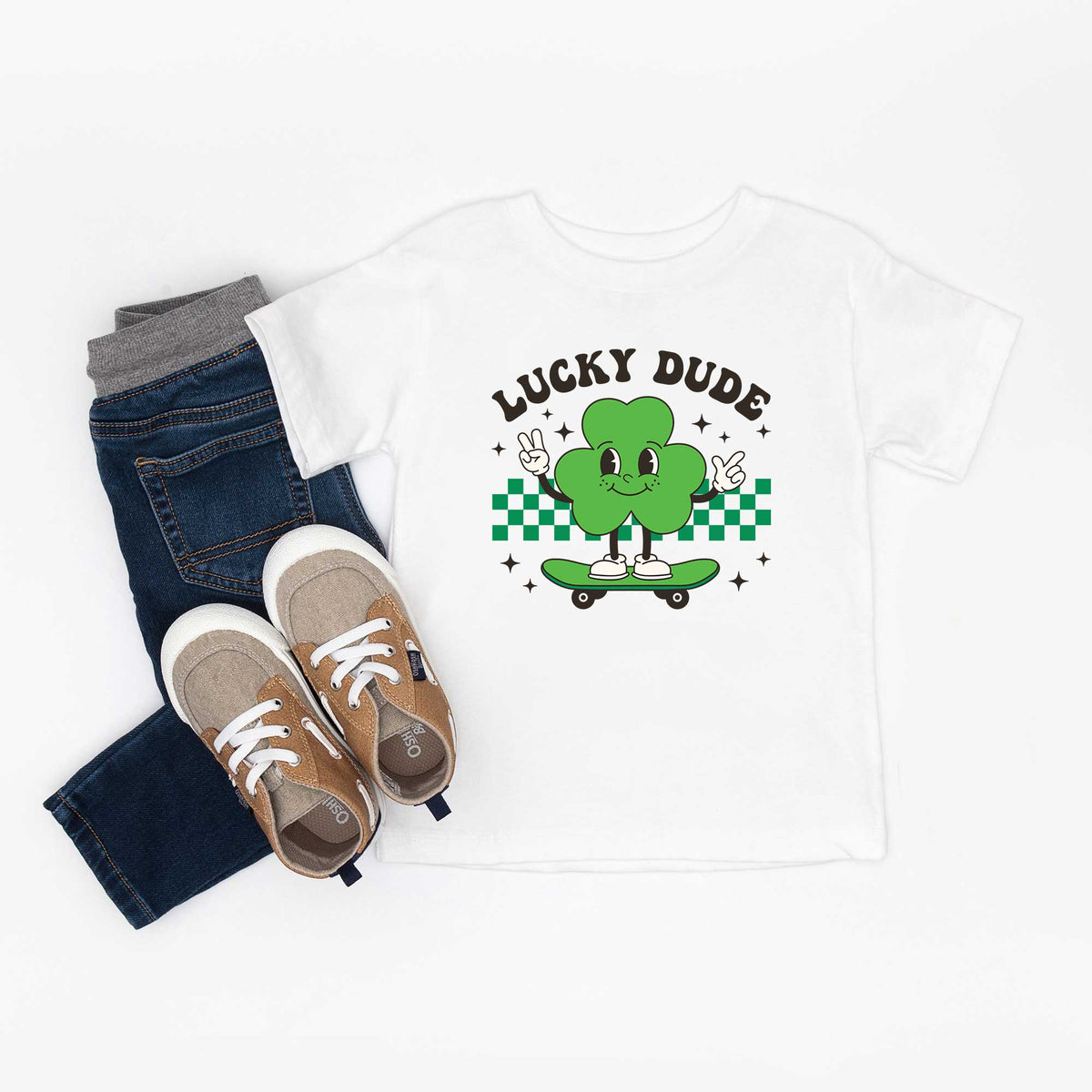 Lucky Dude Skateboard | Youth Short Sleeve Crew Neck product image 3