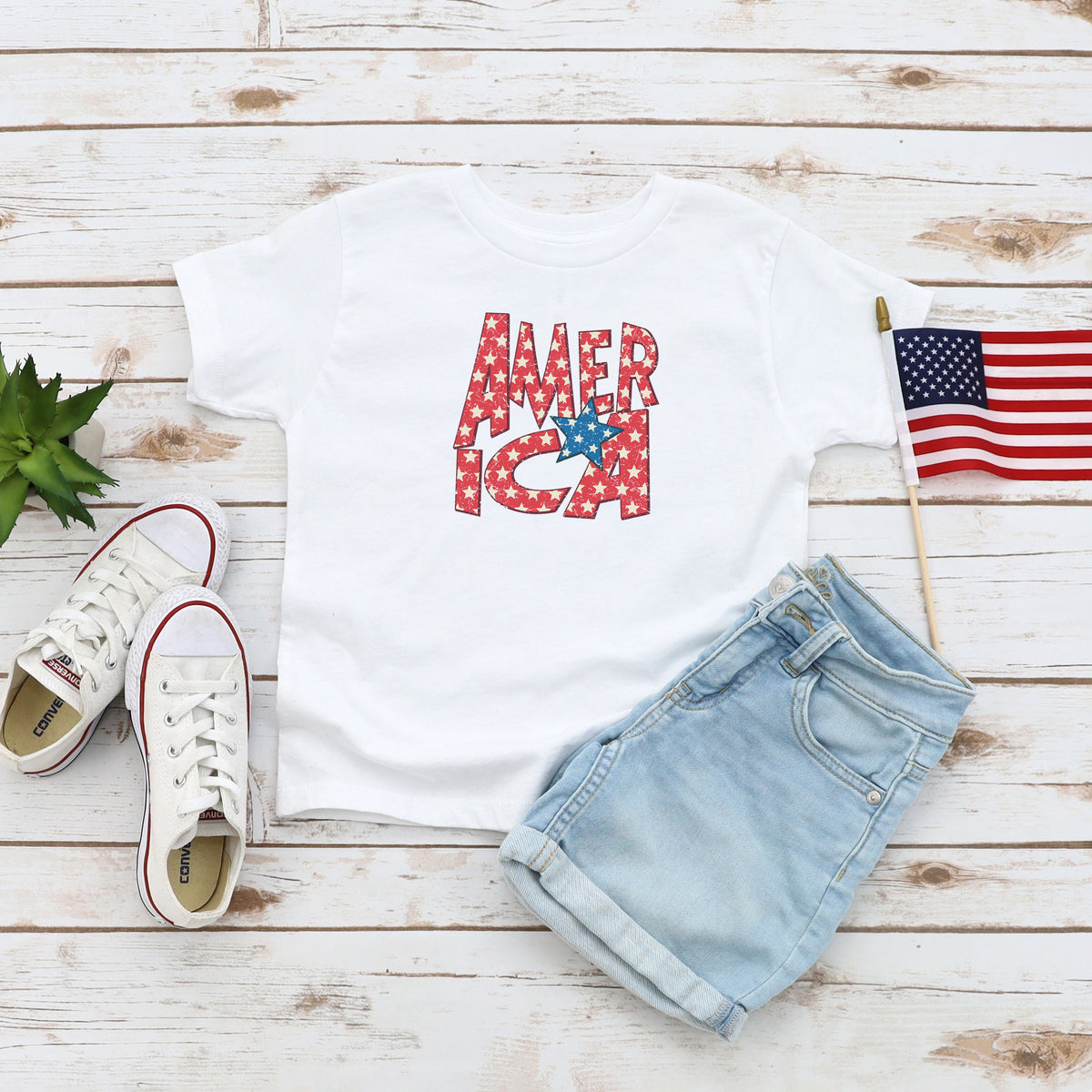 America Bold Stars | Youth Short Sleeve Crew Neck product image 1