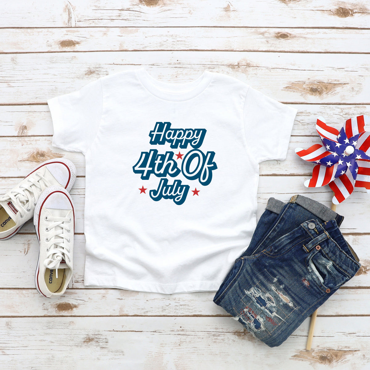 Happy 4th of July Stars | Youth Short Sleeve Crew Neck product image 1