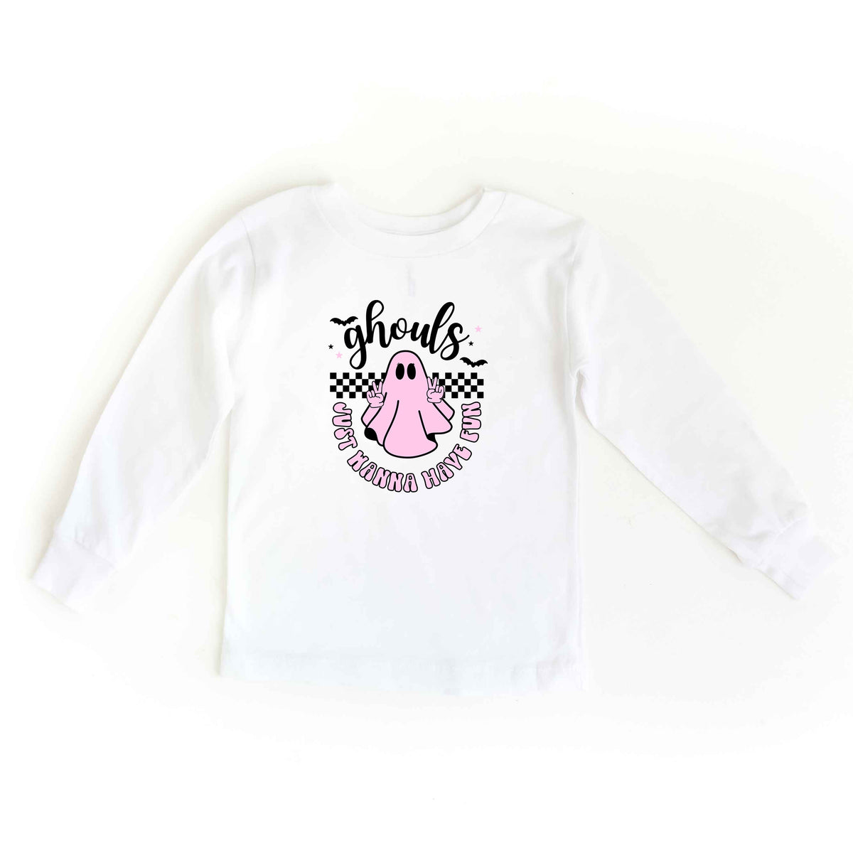 Just Wanna Have Fun Checkered | Youth Graphic Long Sleeve product image 1