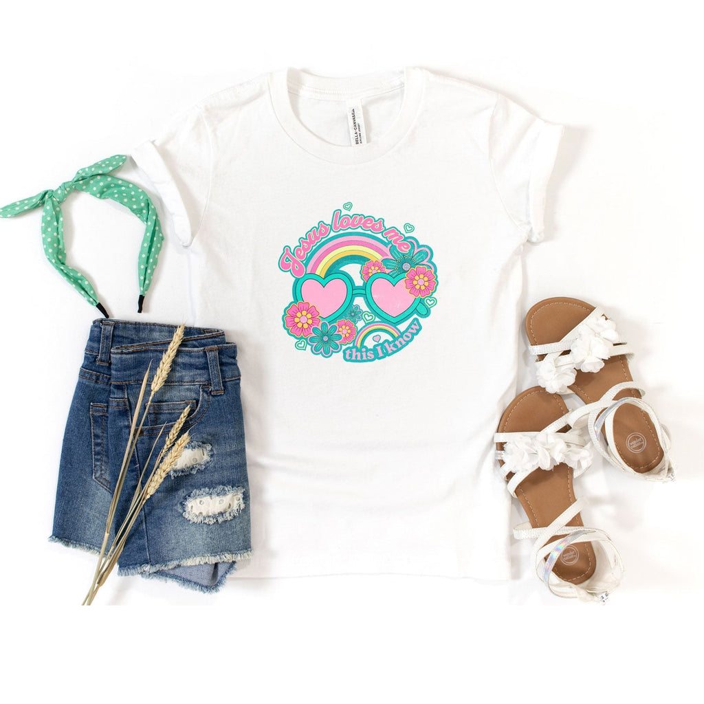 Jesus Loves Me Sunglasses | Youth Short Sleeve Crew Neck product image 4