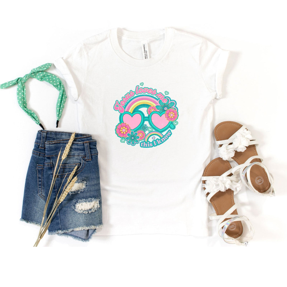 Jesus Loves Me Sunglasses | Youth Short Sleeve Crew Neck product image 4