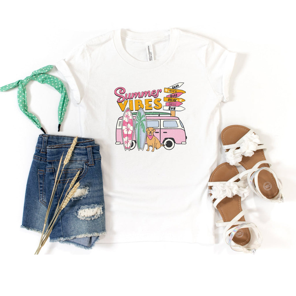 Summer Vibes Dog | Youth Short Sleeve Crew Neck product image 2