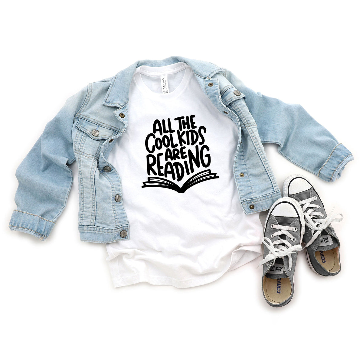 All The Cool Kids Are Reading | Youth Short Sleeve Crew Neck product image 4
